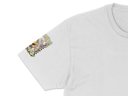 Men's Vintage Motorcycle Print T-Shirt, Classic Bike Graphic Tee, Casual Gray Top, Unique Gift for Him