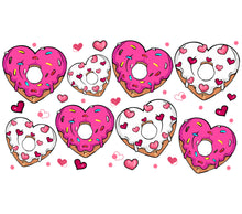 Colorful Heart-Shaped Donut Clipart, Valentine's Day Digital Download, Pink Sprinkled Doughnuts, Love Themed Graphics, Printable Art