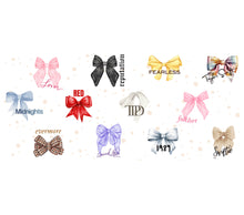 Assorted Taylor Swift Album Inspired Bow Hair Clips, Handmade Fabric Gift Set for Fans