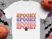 Spooky Halloween T-Shirt with Ghost and Pumpkins, Unisex Graphic Tee for Fall Celebrations