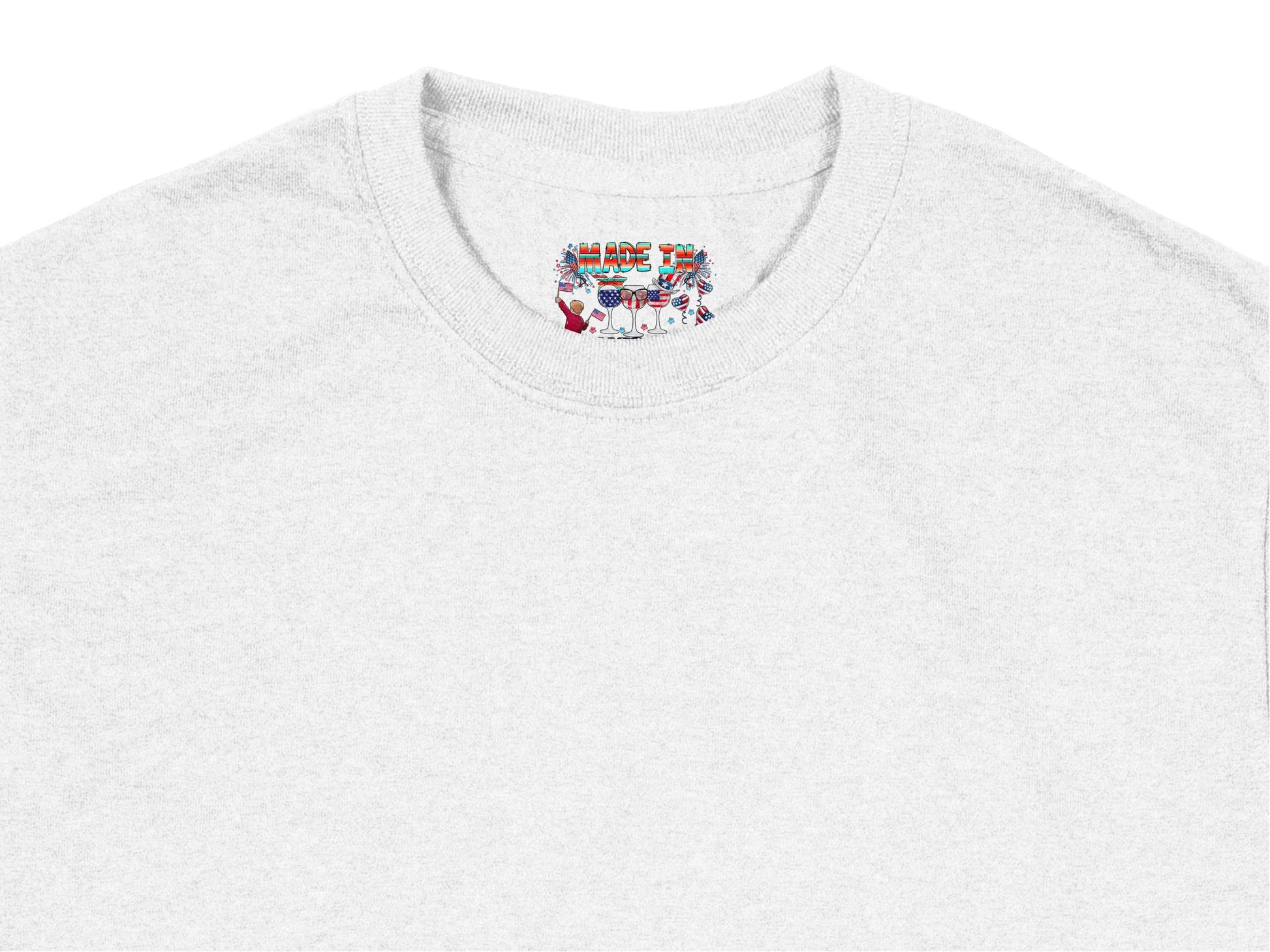 Grey T-Shirt with Colorful Geometric Animal Print, Unisex Casual Tee, Stylish Summer Top