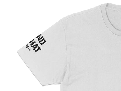 Trendy Minimalist Mid Hat Graphic T-Shirt, Modern Unisex Tee, Casual Streetwear, Cool Typography, Fashionable Urban Style Shirt