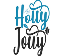 Holly Jolly Christmas Winter Snowflake Graphic T-Shirt Design, Festive Holiday Apparel Decor