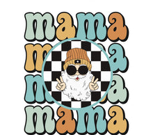 Mama Graphic Tee Cool Santa with Coffee Christmas Casual Shirt Unisex Gift Idea