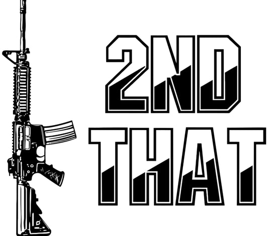Black and White Graphic T-Shirt Design, 2nd Amendment, Gun Illustration, Bold Text Art
