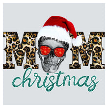 a skull wearing a santa hat and sunglasses