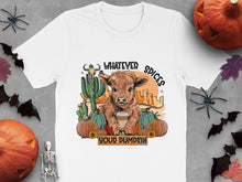 Highland Cow Fall T-Shirt, Pumpkin Spice Autumn Tee, Cactus Graphic, Halloween Casual Wear, Unisex Fashion Top