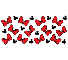 Red Butterfly and Black Mickey Mouse Head Pattern Wall Decal for Nursery Decor