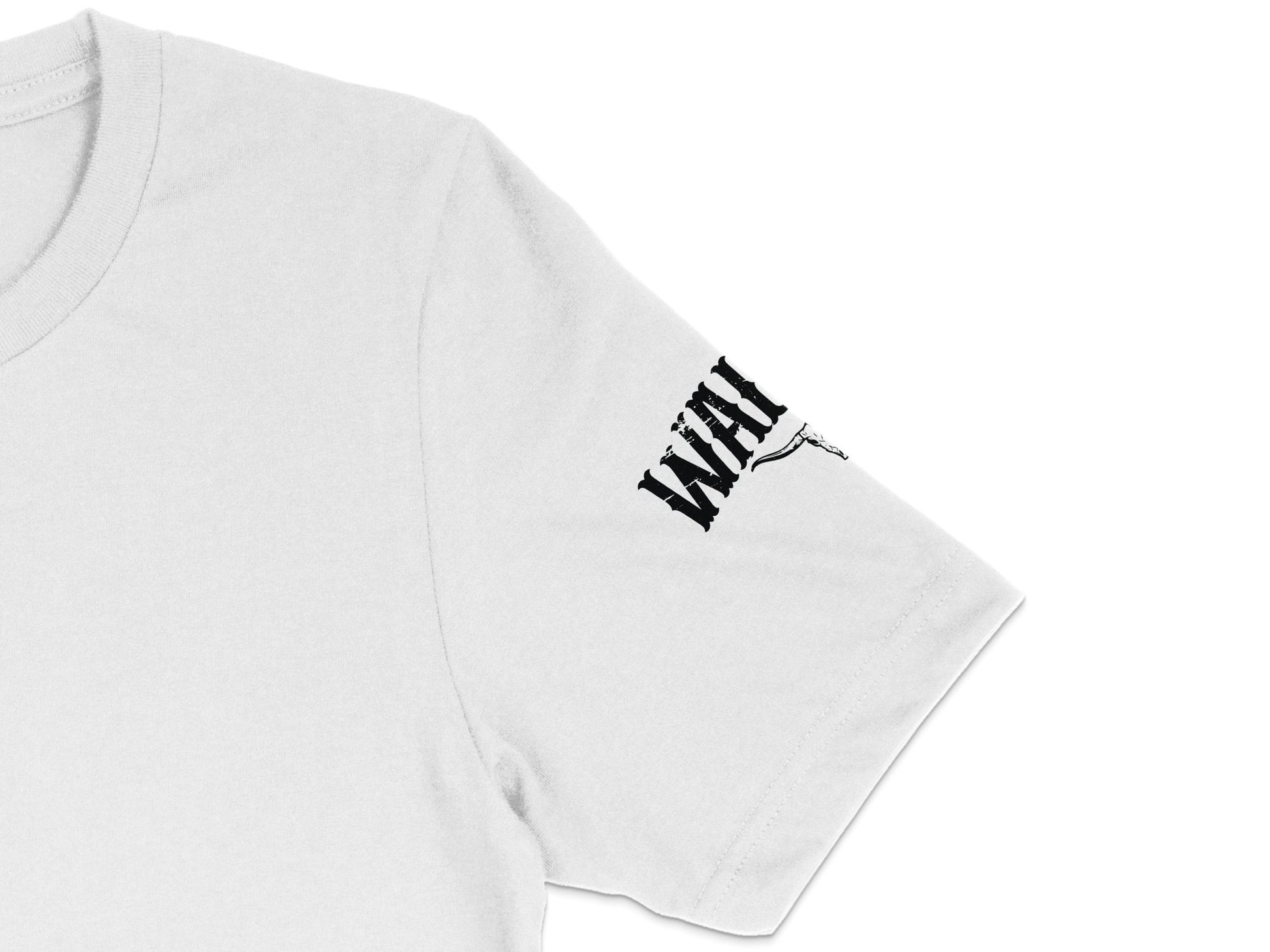 White T-Shirt with Small Black Graphic Logo, Unisex Minimalist Tee, Casual Streetwear Shirt