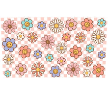 Colorful Retro Daisy Pattern Fabric, Vintage Floral Print Material, Quilting and Crafting Cotton Cloth