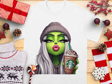 Grinch-Inspired Character T-Shirt, Fashionable Christmas Seasonal Graphic Tee, Trendy Holiday Apparel
