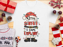 Dear Santa I Can Explain Christmas T-Shirt, Funny Holiday Tee, Festive Winter Apparel for Adults