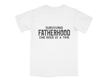 Funny Fatherhood T-Shirt, Surviving Fatherhood One Beer at a Time Tee, Gift for Dad
