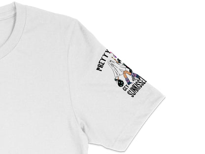 Women's White T-Shirt Pretty But Psychotic Graphic Print, Casual Cotton Tee, Stylish Summer Top