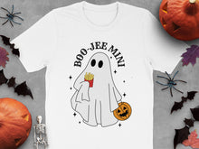 Boo-Jee Mini Ghost T-Shirt, Cute Halloween Tee, Funny Fall Apparel, Spooky Casual Wear, Graphic Pumpkin Shirt