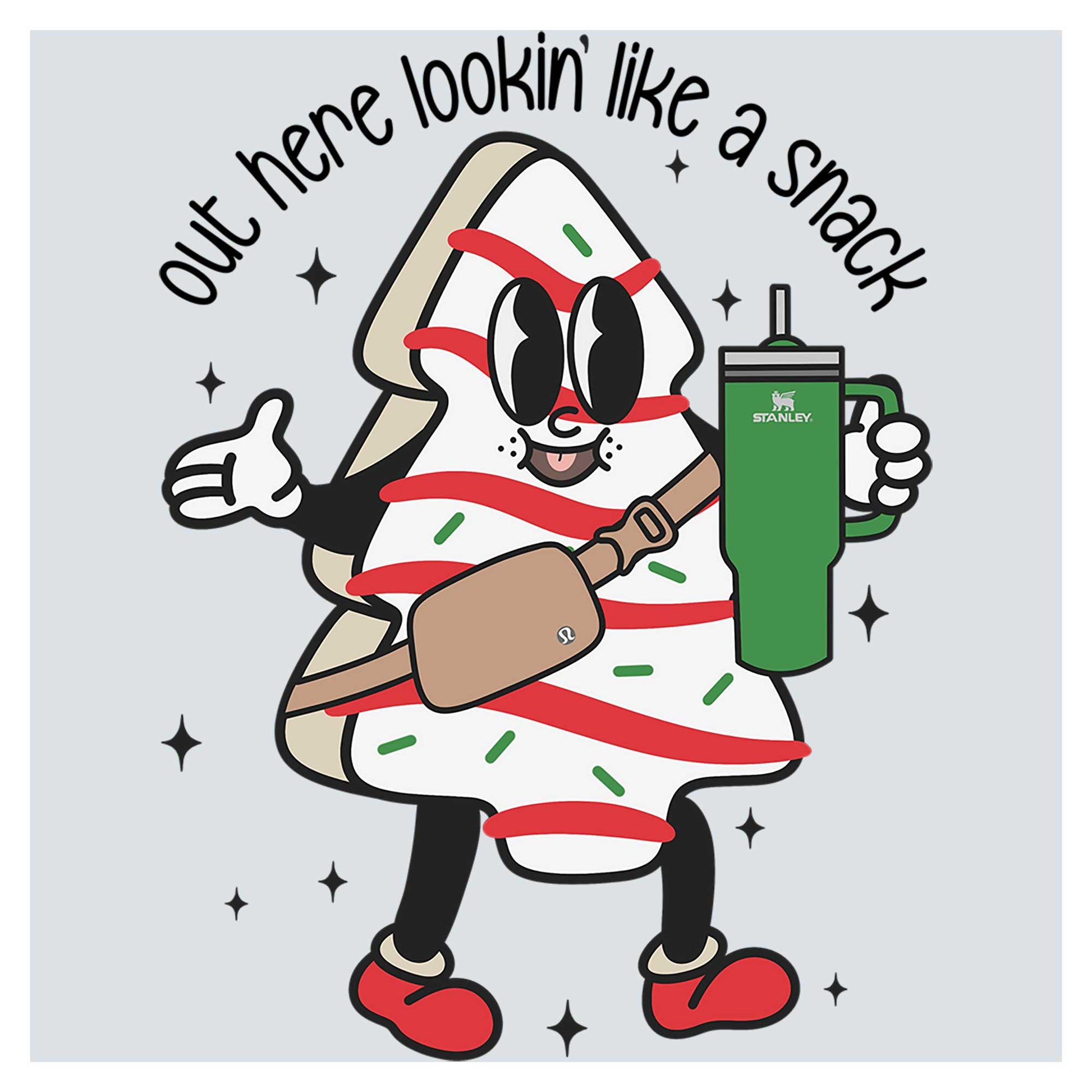 a cartoon character holding a cup of coffee