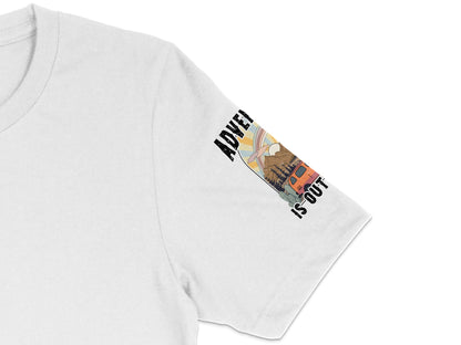 Adventure is Out Graphic T-Shirt, Vintage Camper Design, Unisex Casual Tee, Nature Lover Gift, Hiking Apparel, Mountain Print Shirt