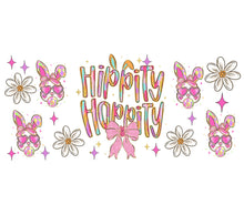 Hippity Hoppity Easter Bunny Flowers Pink Bow T-shirt Design Spring Celebration Graphic