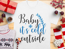 'Baby It's Cold Outside' Winter T-Shirt, Holiday Graphic Tee, Christmas Snowflakes Design, Unisex Casual Top