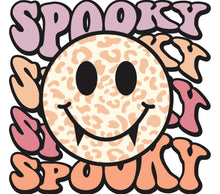 Spooky Smile Cookie Sticker, Halloween Theme Vinyl Decal, Cute Ghostly Graphic, Pink and Orange Adhesive Label for Laptops and Notebooks