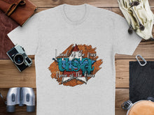 USA Patriotic T-Shirt Land of the Free Home of the Brave Graphic Tee Unisex