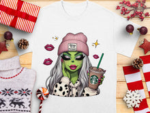 Trendy Green Witch Graphic T-Shirt, Stylish Modern Witchcraft Art Tee, Unique Witch Lover Gift Idea