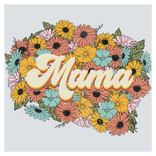 the word mama surrounded by colorful flowers