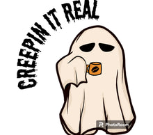 Creepin It Real Ghost Coffee Mug Halloween Spooky Cute Ghost Graphic Tee Fall Season Comfort Wear