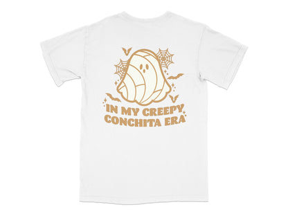 Halloween T-Shirt with Funny Ghost Conchita Design, 'In My Creepy Conchita Era', Unisex Tee, Casual Fall Apparel