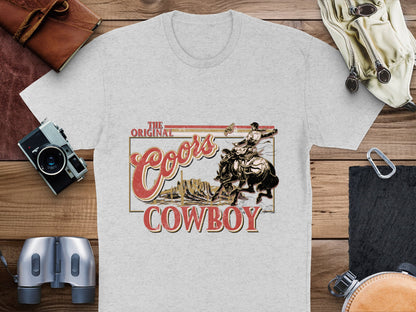 Vintage Coors Cowboy T-Shirt, Retro Beer Advertisement, Classic American Rodeo Graphic Tee