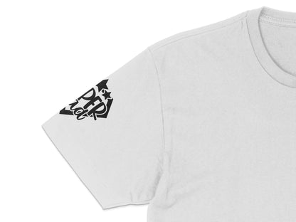 Modern Graphic Tee, Monochrome Street Style T-Shirt, Unisex Casual Wear, Trendy Design Top