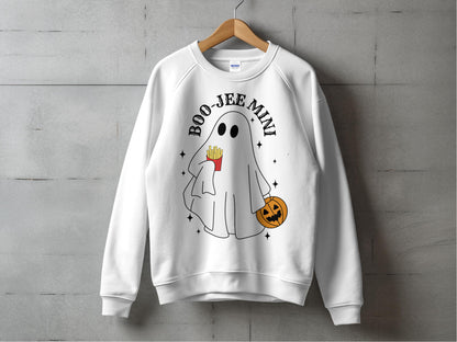 Cute Ghost Halloween Sweatshirt, Boo Crew Festive Fall Top, Spooky Season Casual Pullover