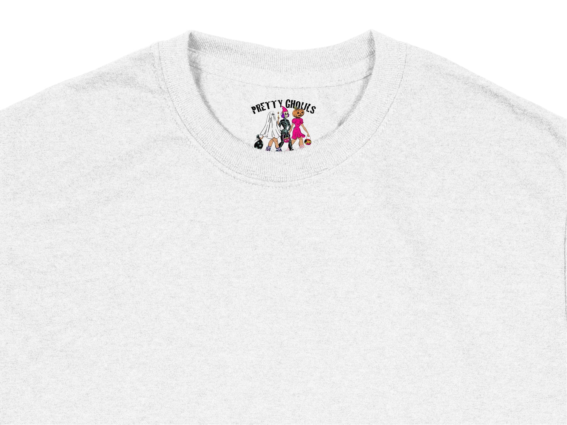 Pretty Ghouls Graphic T-Shirt, Spooky Fun Tee, Goth Glam Style, Casual Unisex Clothing