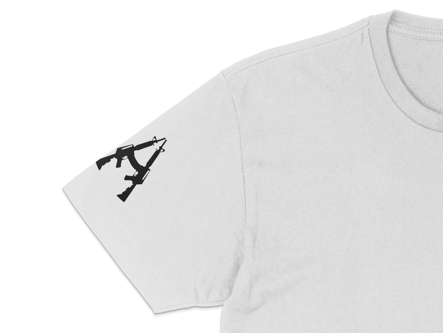 Minimalist Black Crossbow Graphic T-Shirt, Stylish Unisex Casual Wear, Modern Graphic Tee