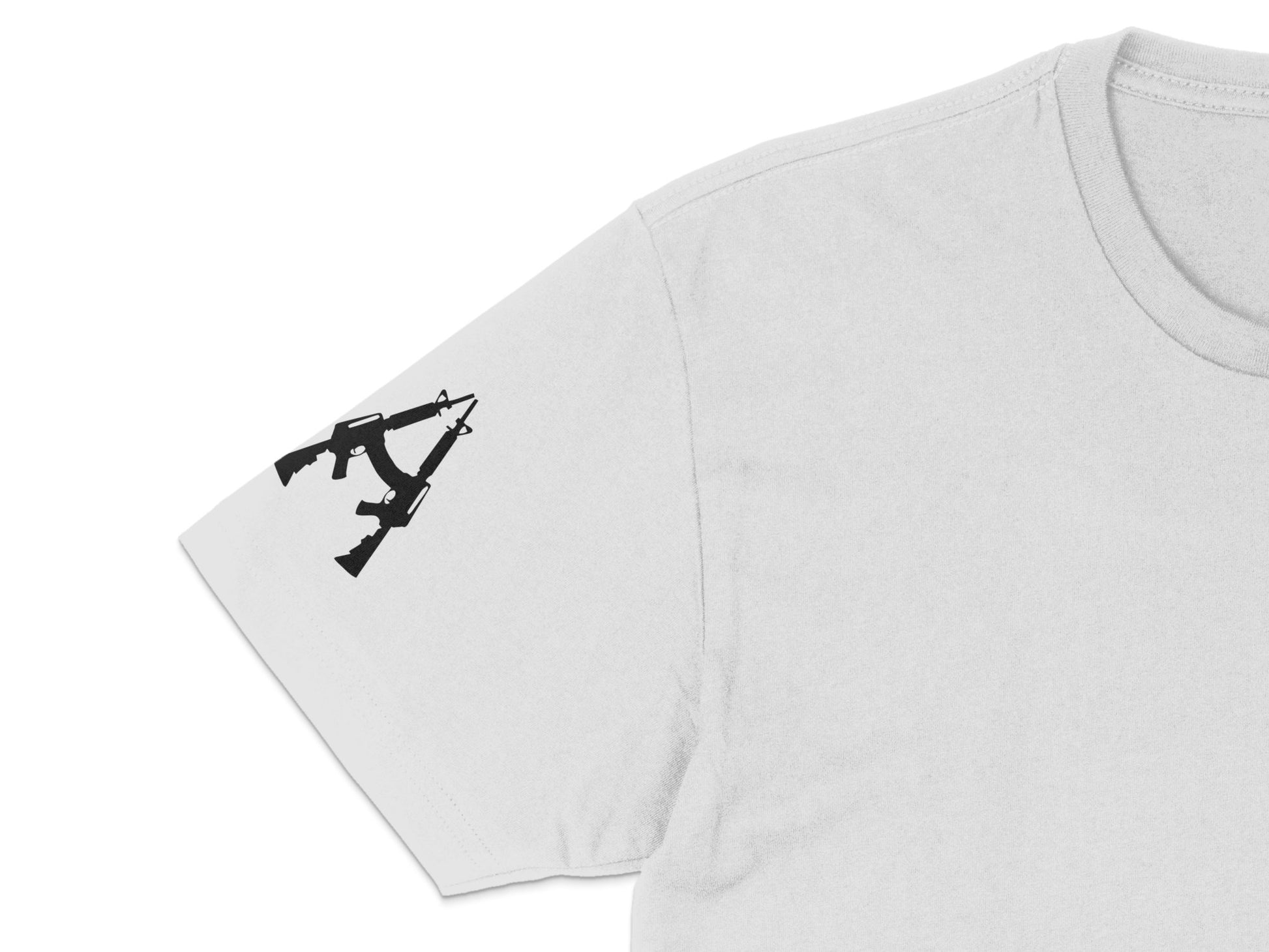 Minimalist Black Crossbow Graphic T-Shirt, Stylish Unisex Casual Wear, Modern Graphic Tee