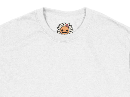 Cute Sunflower Daisy Graphic T-Shirt, Unisex Gray Summer Casual Tee, Floral Print Top for Women and Men