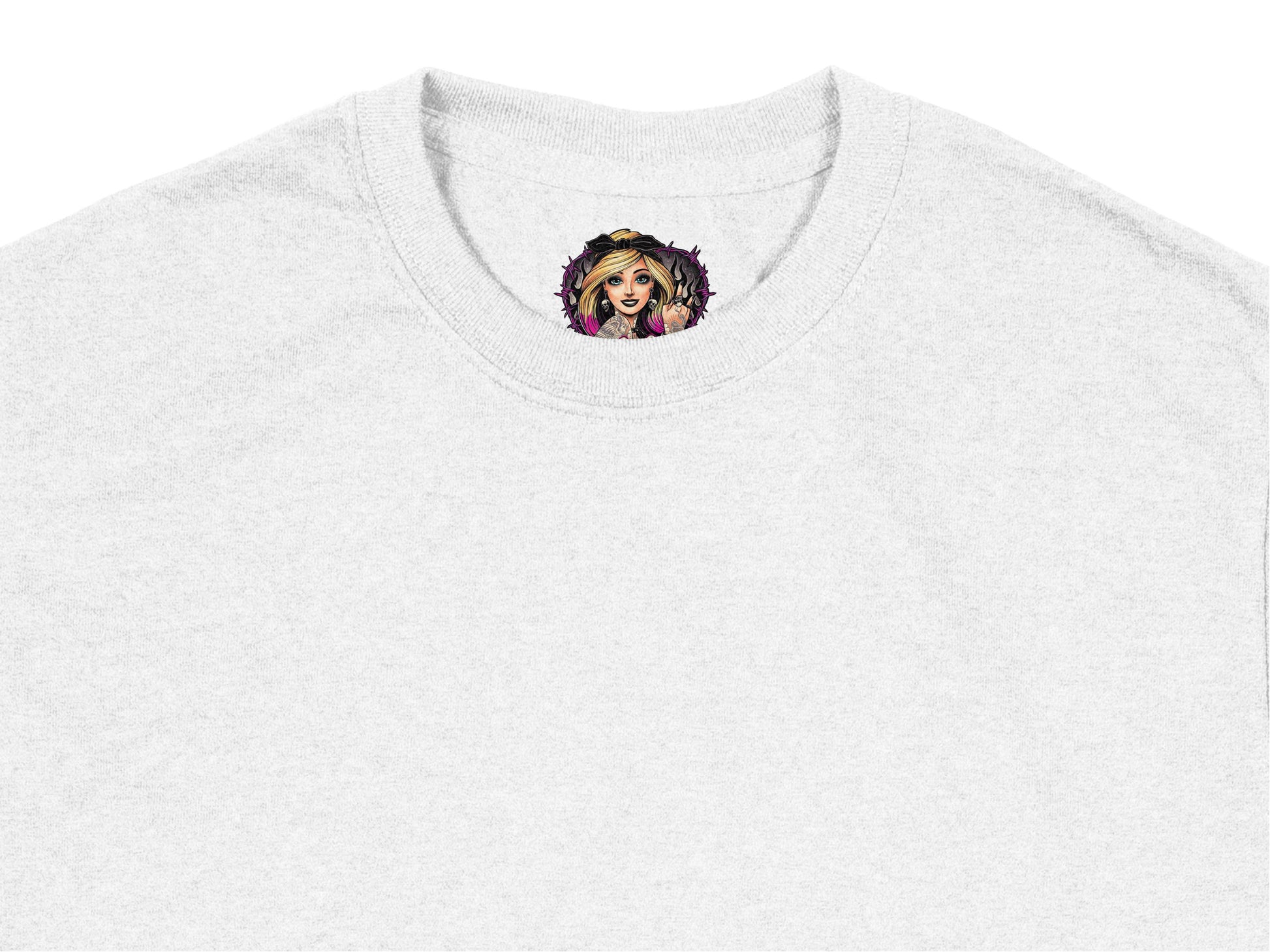 Women's Grey T-Shirt with Small Graphic Print, Casual Short Sleeve Round Neck Tee