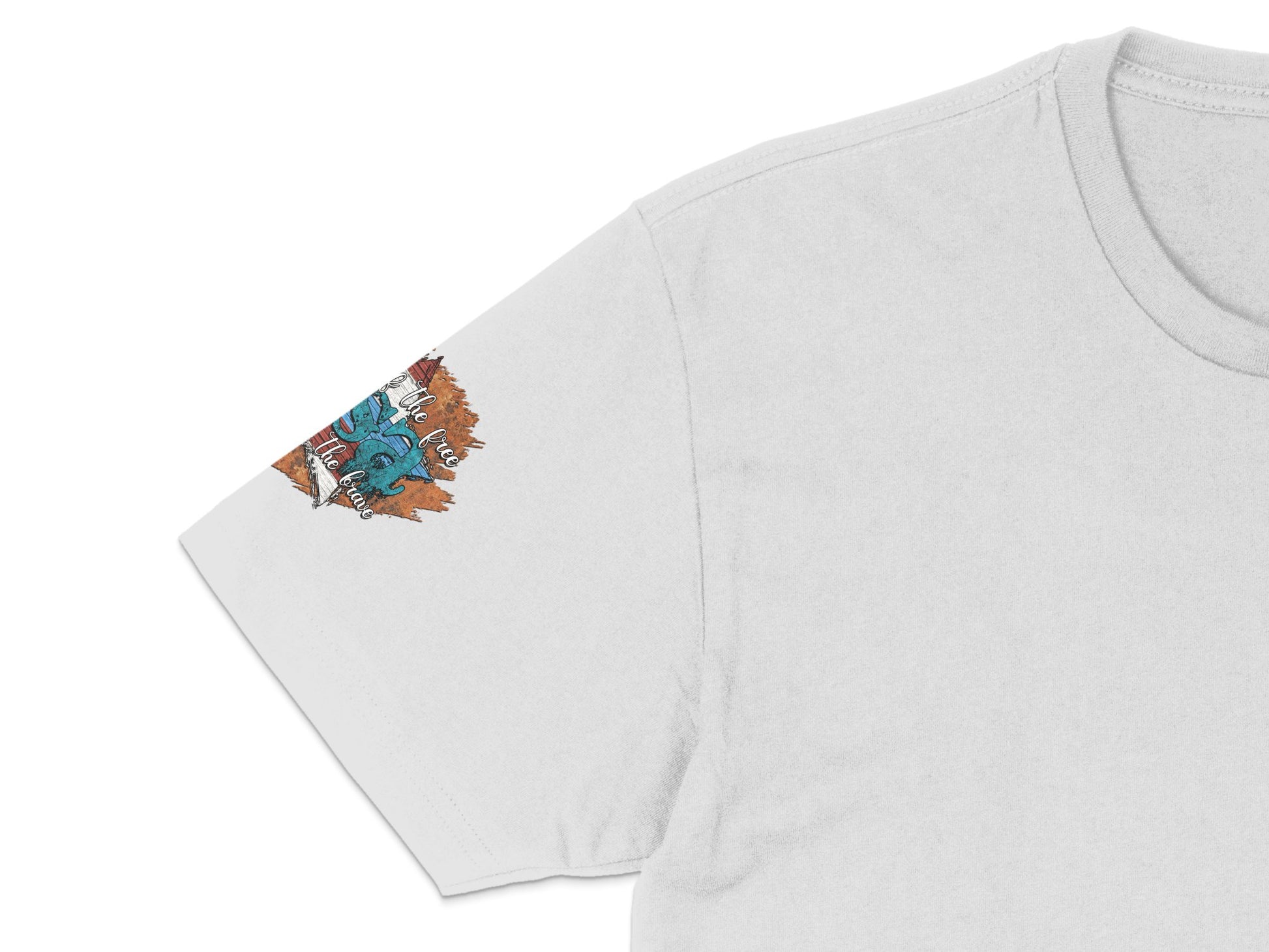 Unique White T-Shirt with Vibrant Embroidered Patch, Casual Fashion, Unisex Cotton Tee, Stylish Streetwear, Gift Idea