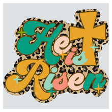 a leopard print with a cross on it