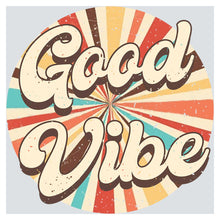 the word good vibe in a retro style