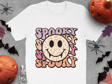 Spooky Smiley Face T-Shirt, Cute Halloween Graphic Tee, Fun Autumn Casual Wear, Unisex October Apparel