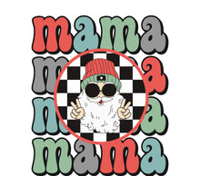 Mama Santa Claus Graphic T-Shirt, Hipster Santa Holiday Tee, Christmas Family Matching Outfit, Festive Winter Apparel