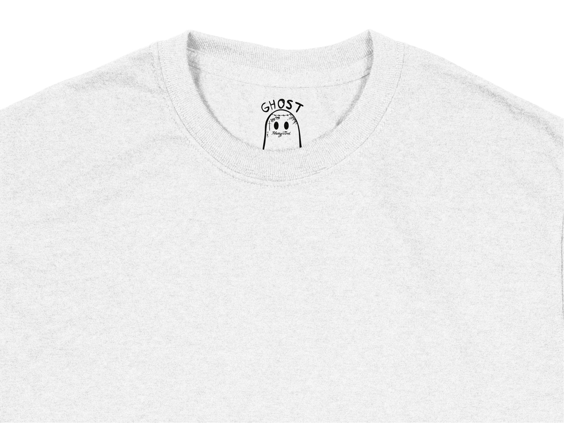 Cute Ghost Graphic T-Shirt, Minimalist Ghost Design, Unisex Grey Tee, Casual Spooky Apparel, Ghost Lover Gift