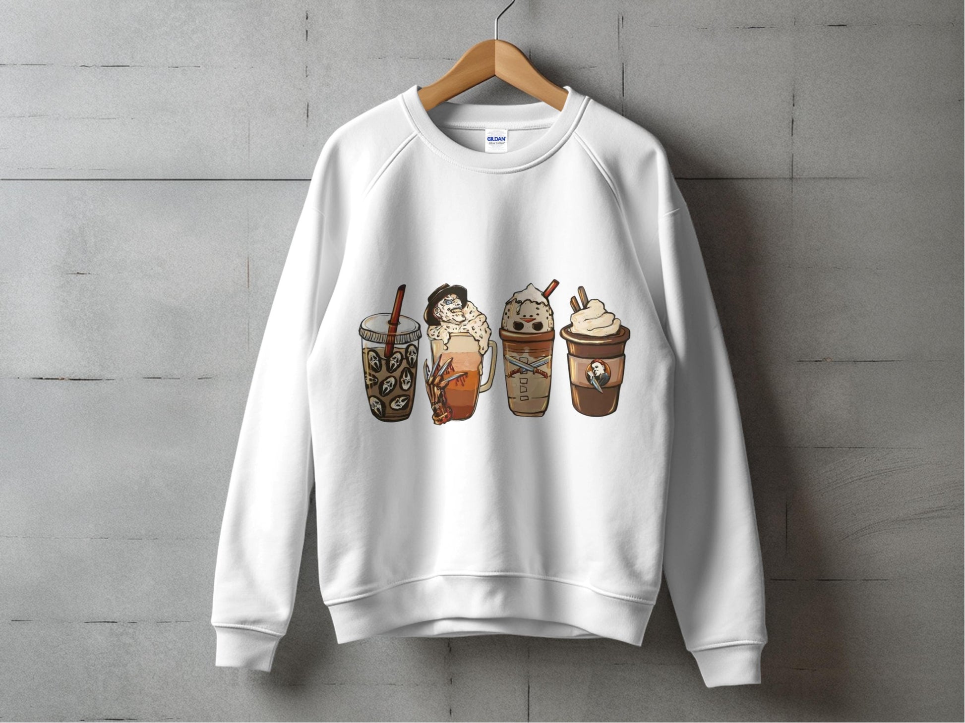 Cute Boba Tea Graphic Sweatshirt, Quirky Illustrated Bubble Tea Pullover, Cozy Unisex Winter Apparel