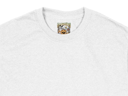 White T-Shirt with Unique Floral Cat Graphic, Casual Cotton Tee, Unisex Fashion Top