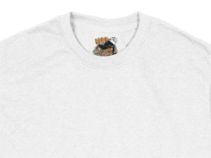 Heather Grey T-Shirt with Unique Moose Graphic Print, Soft Cotton Tee, Unisex Casual Top for Outdoor Enthusiasts