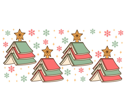 Christmas Book Stack Clipart, Holiday Books with Stars, Festive Winter Digital Download, Seasonal Graphics for Crafting and Decor