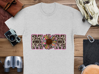 Vintage Floral Print T-Shirt, Boho Chic Flower Graphic Tee, Casual Summer Cotton Top for Women and Men