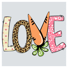 the word love is made up of letters and a cat