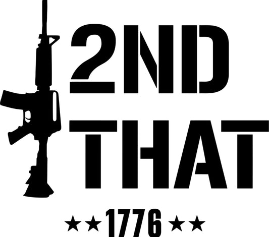 2nd Amendment 1776 Gun Rights Decal, Patriotic Vinyl Sticker, Truck Car Window Laptop Decor, Black Silhouette Graphic